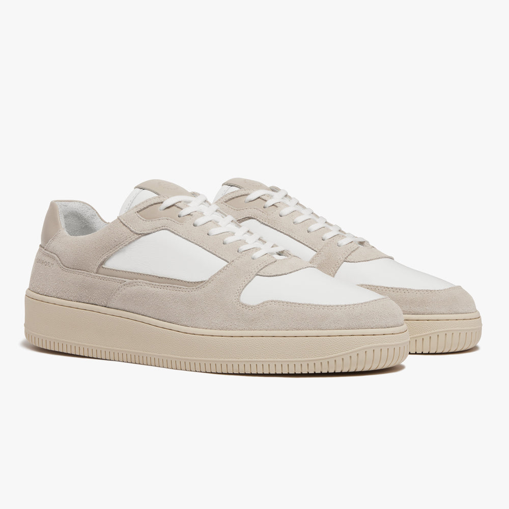 Uniform Standard Men's Series 5 minimalist leather sneaker in White handcrafted in Portugal