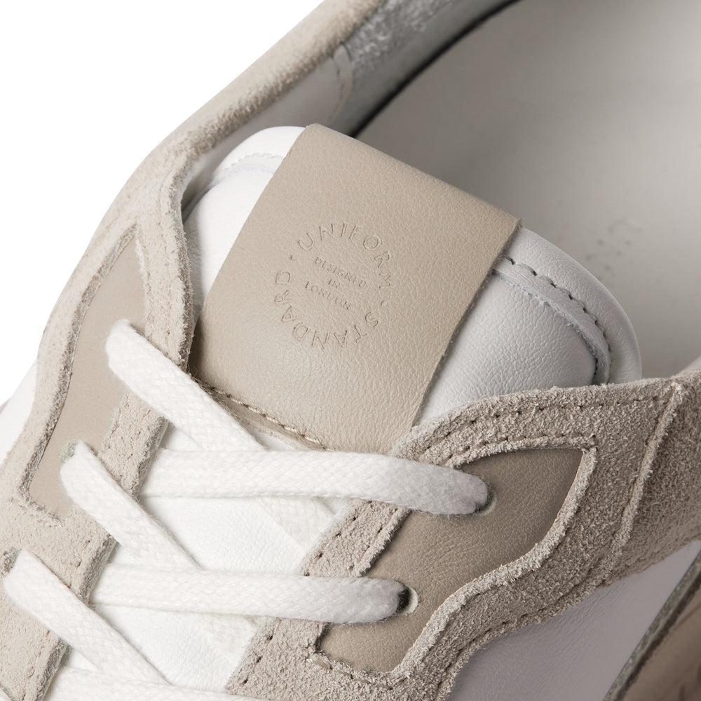 Uniform Standard Men's Series 5 minimalist leather sneaker in White handcrafted in Portugal