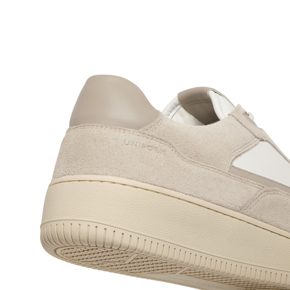 Uniform Standard Men's Series 5 minimalist leather sneaker in White handcrafted in Portugal