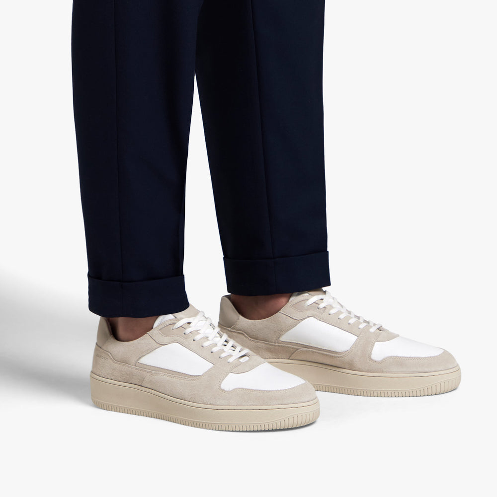 Uniform Standard Men's Series 5 minimalist leather sneaker in White handcrafted in Portugal