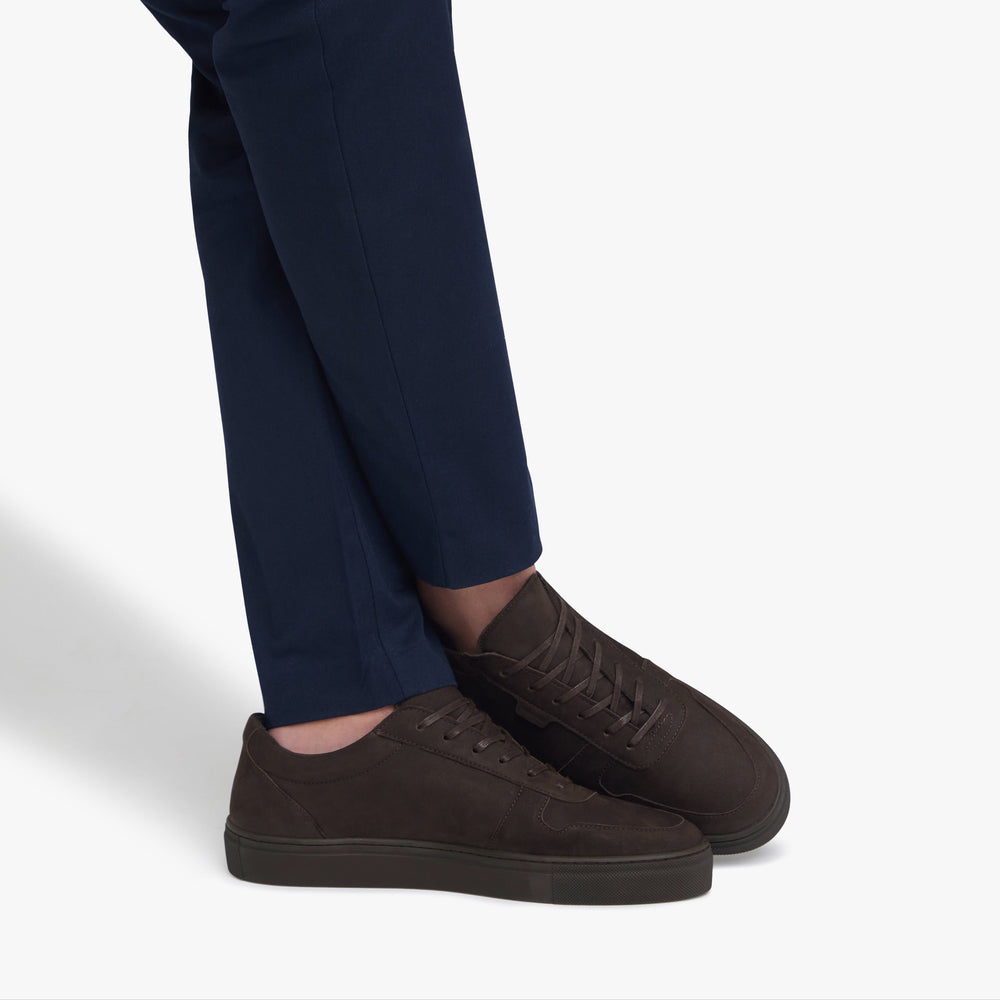 Uniform Standard Men's Series 6 minimalist nubuck leather sneaker in Brown handcrafted in Portugal