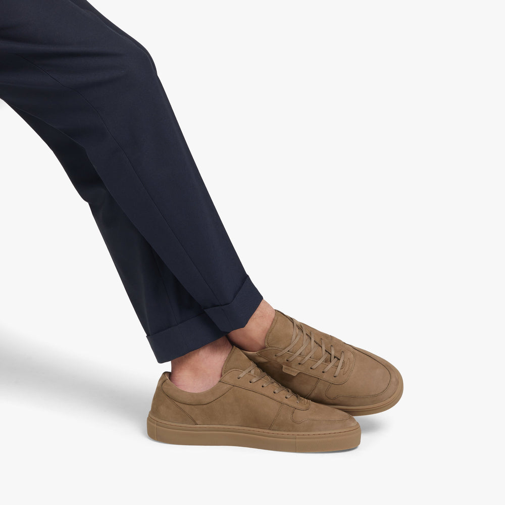Uniform Standard Men's Series 6 minimalist nubuck leather sneaker in Brown handcrafted in Portugal