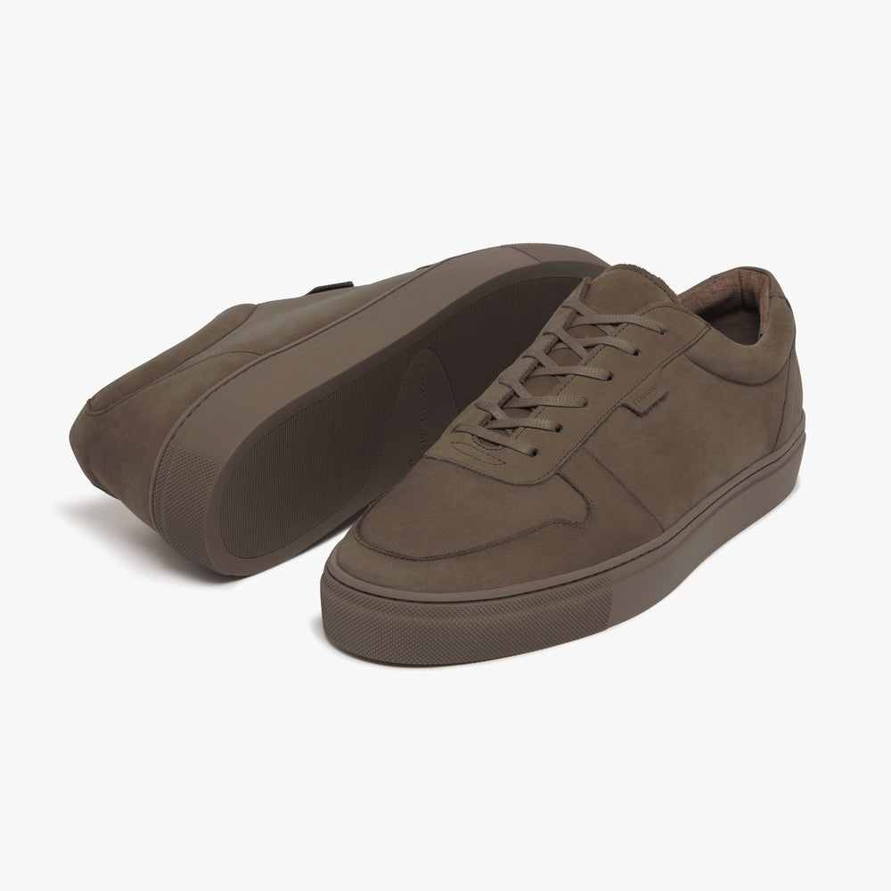 Uniform Standard Men's Series 6 minimalist nubuck leather sneaker in Brown handcrafted in Portugal