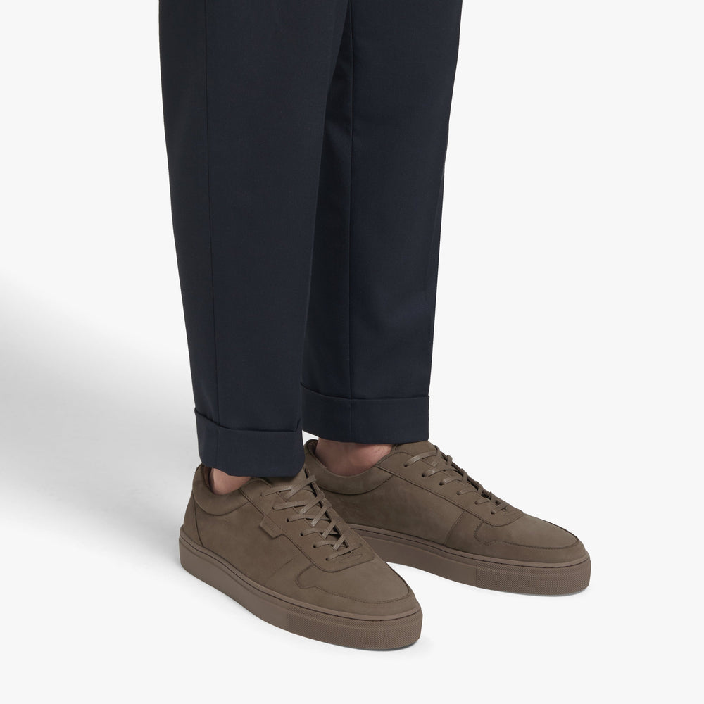 Uniform Standard Men's Series 6 minimalist nubuck leather sneaker in Brown handcrafted in Portugal
