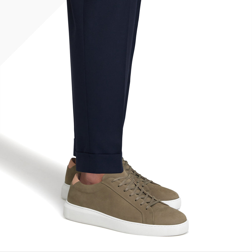 Uniform Standard Men's Series 8 minimalist nubuck leather sneaker in Brown handcrafted in Portugal