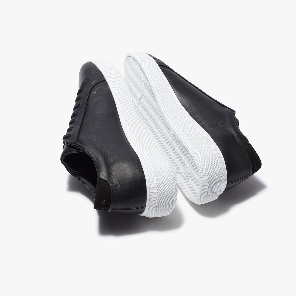 Uniform Standard Men's Series 8 minimalist leather sneaker in Black handcrafted in Portugal
