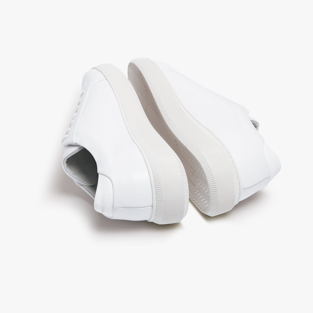 Uniform Standard Men's Series 8 minimalist leather sneaker in White handcrafted in Portugal