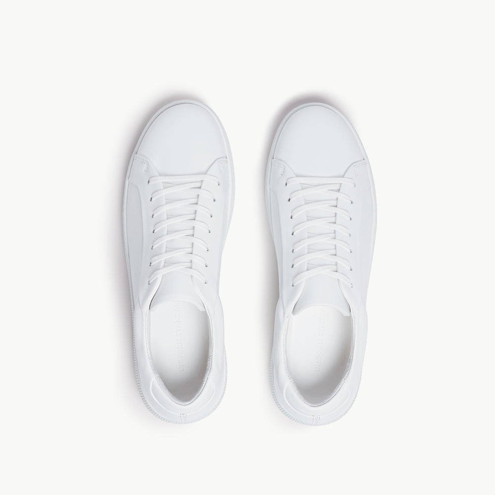Uniform Standard Women's Series 8 minimalist leather sneaker in White handcrafted in Portugal