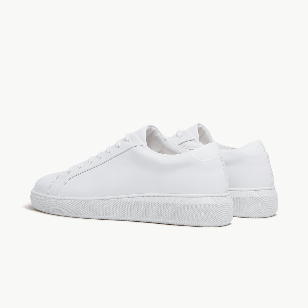 Uniform Standard Women's Series 8 minimalist leather sneaker in White handcrafted in Portugal