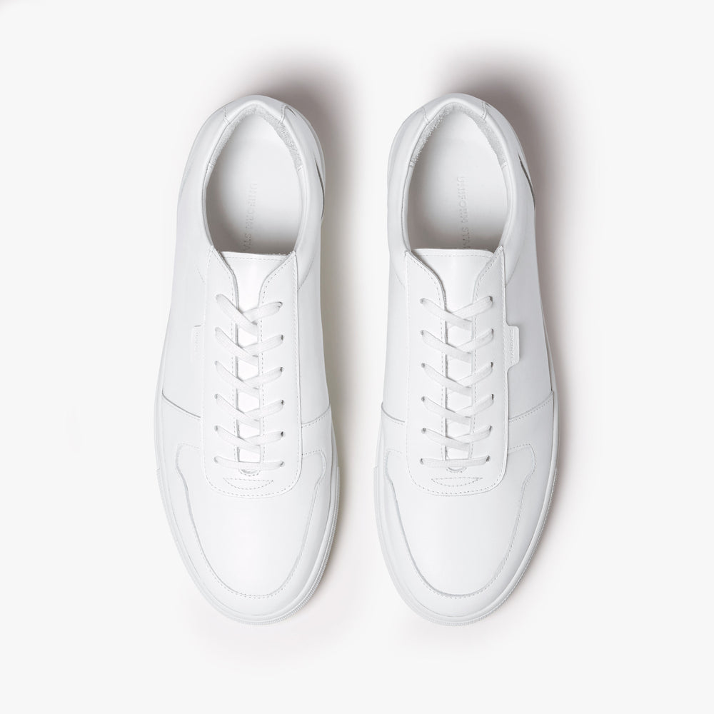 Uniform Standard Men's Series 6 minimalist leather sneaker in White handcrafted in Portugal
