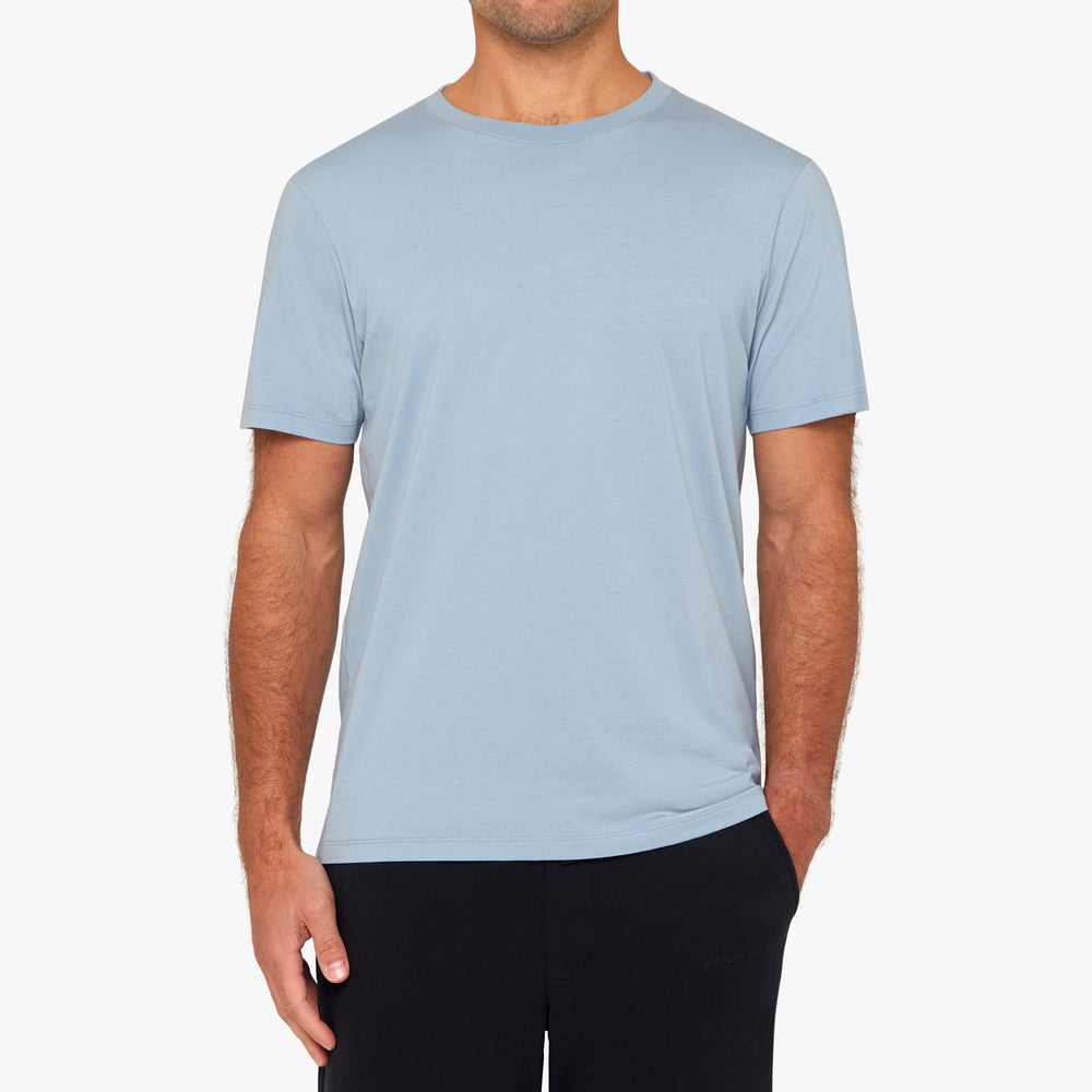 Uniform Standard Men's organic cotton minimalist t-shirt in Blue
