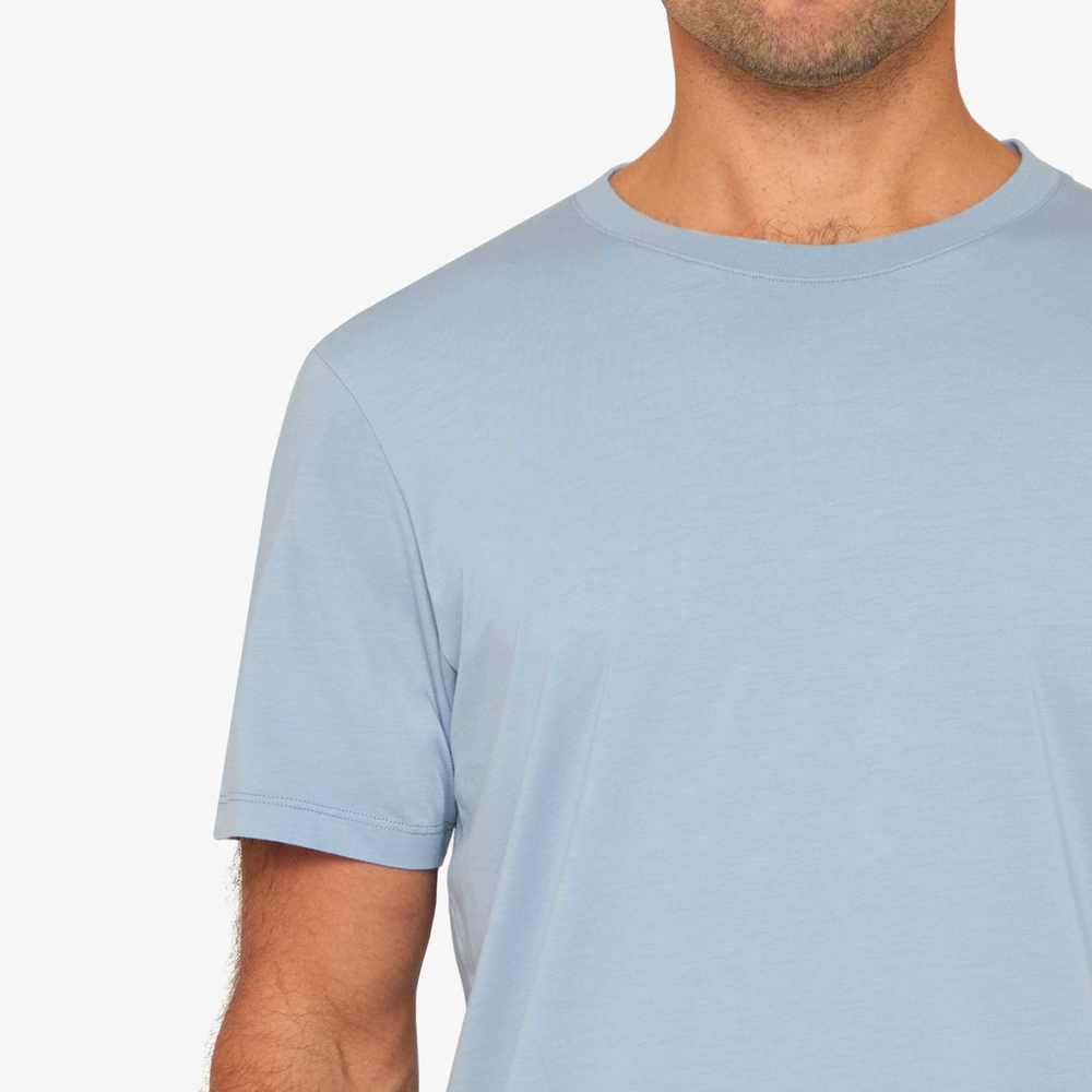 Uniform Standard Men's organic cotton minimalist t-shirt in Blue