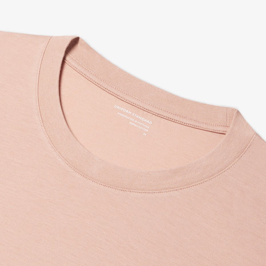 Uniform Standard Men's organic cotton minimalist t-shirt in Pink