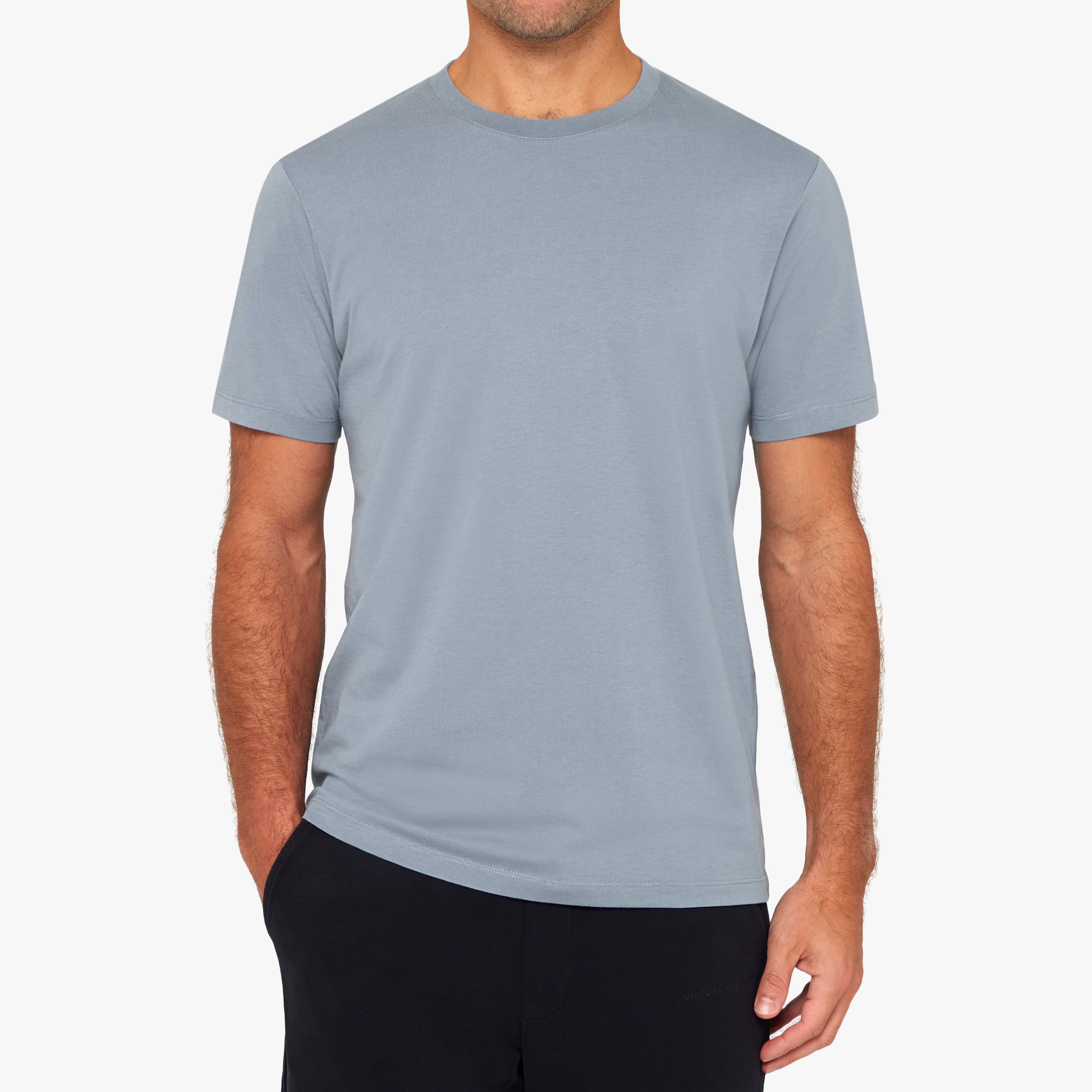Supima® Cotton T-Shirt Mist Blue Mens