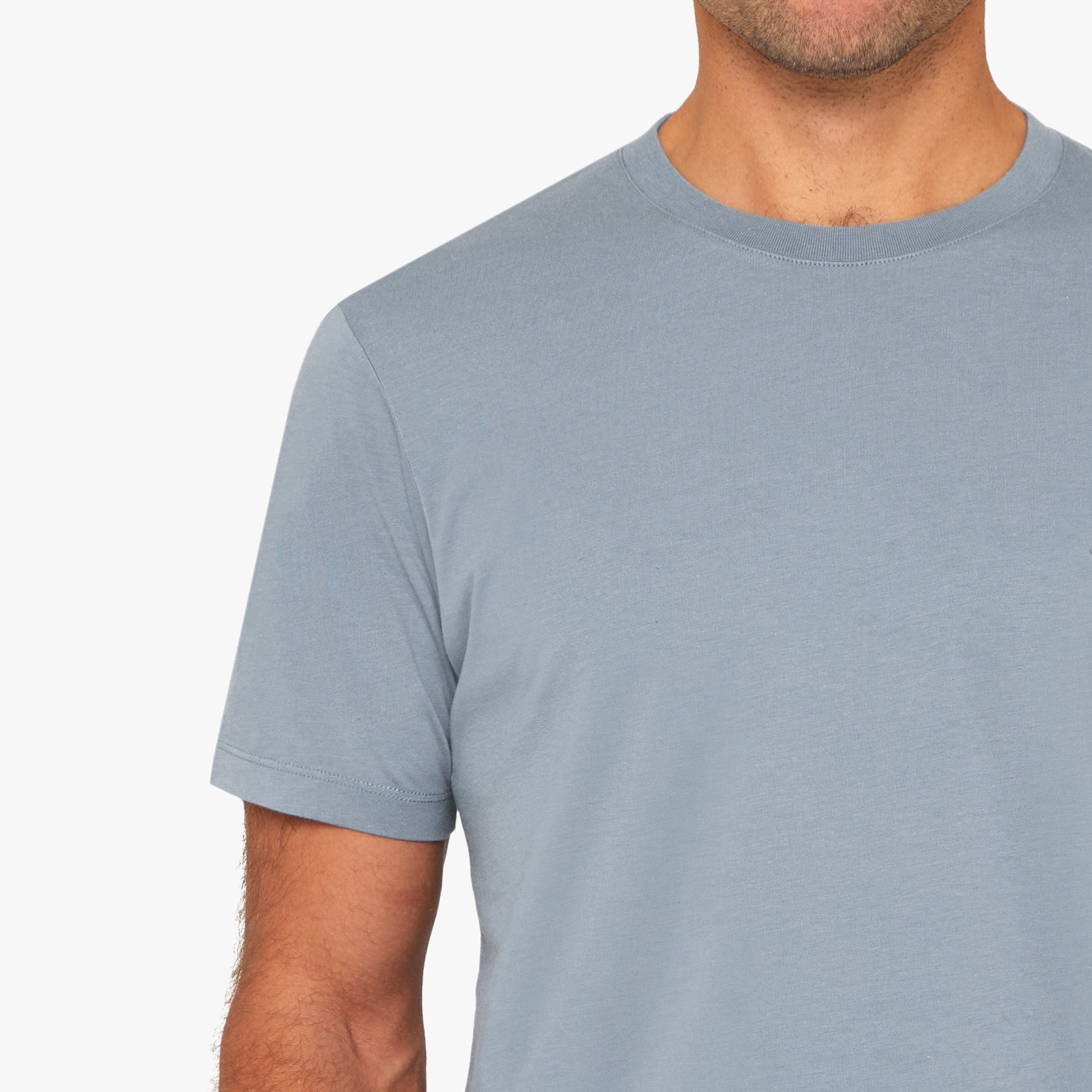 Supima® Cotton T-Shirt Mist Blue Mens