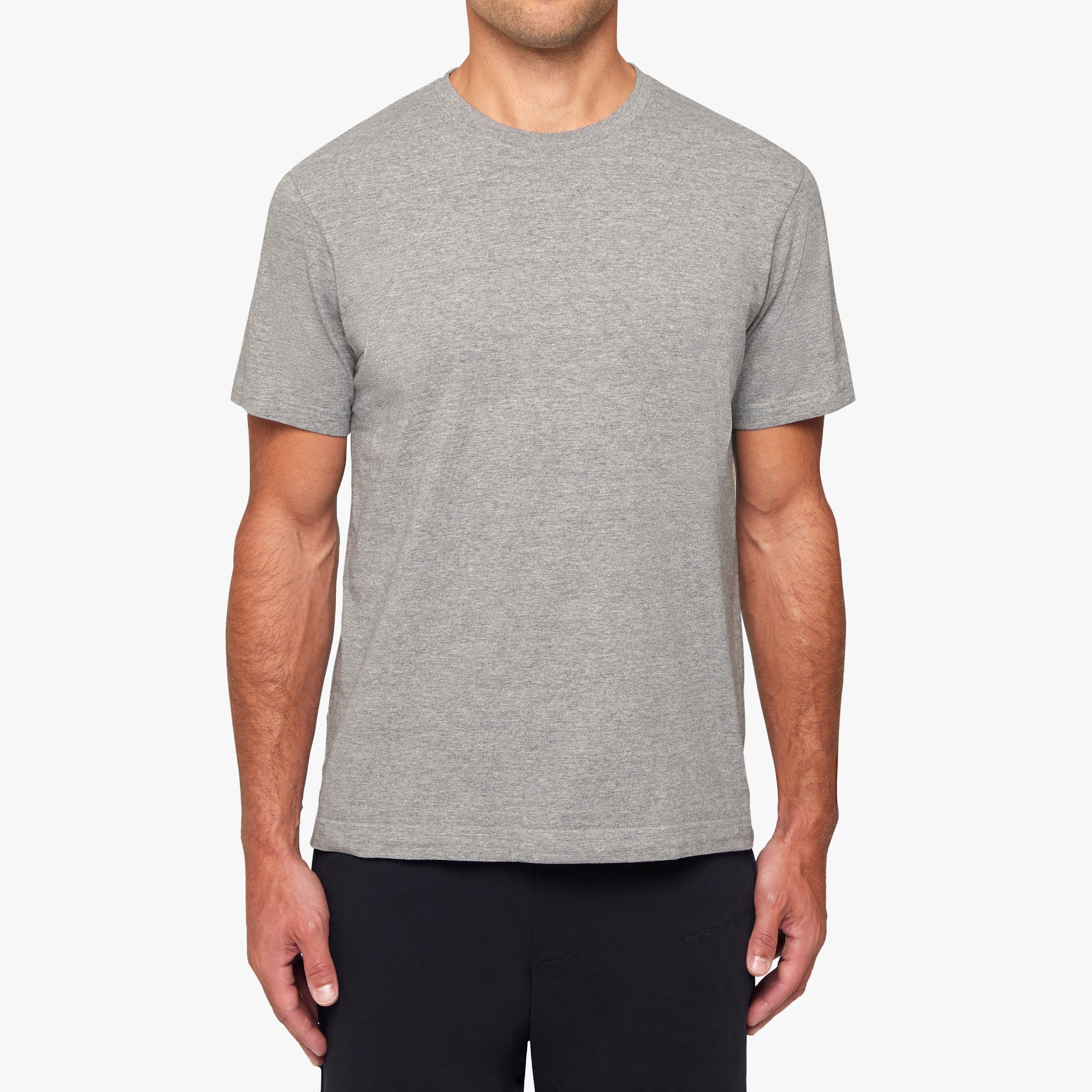 Supima Cotton T-Shirt Grey Melange Mens