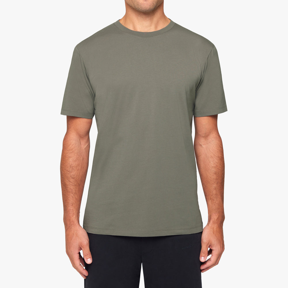 Uniform Standard Men's organic cotton minimalist t-shirt in Green