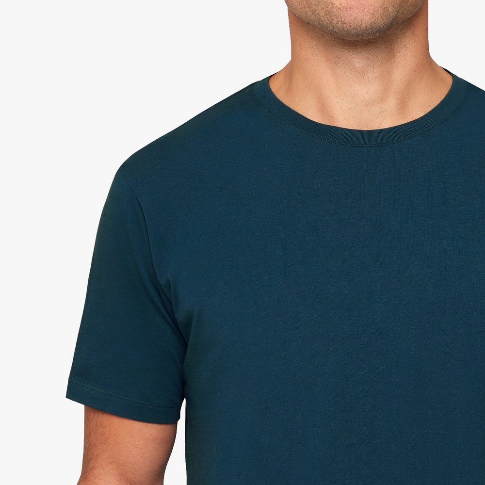 Uniform Standard Men's organic cotton minimalist t-shirt in Blue