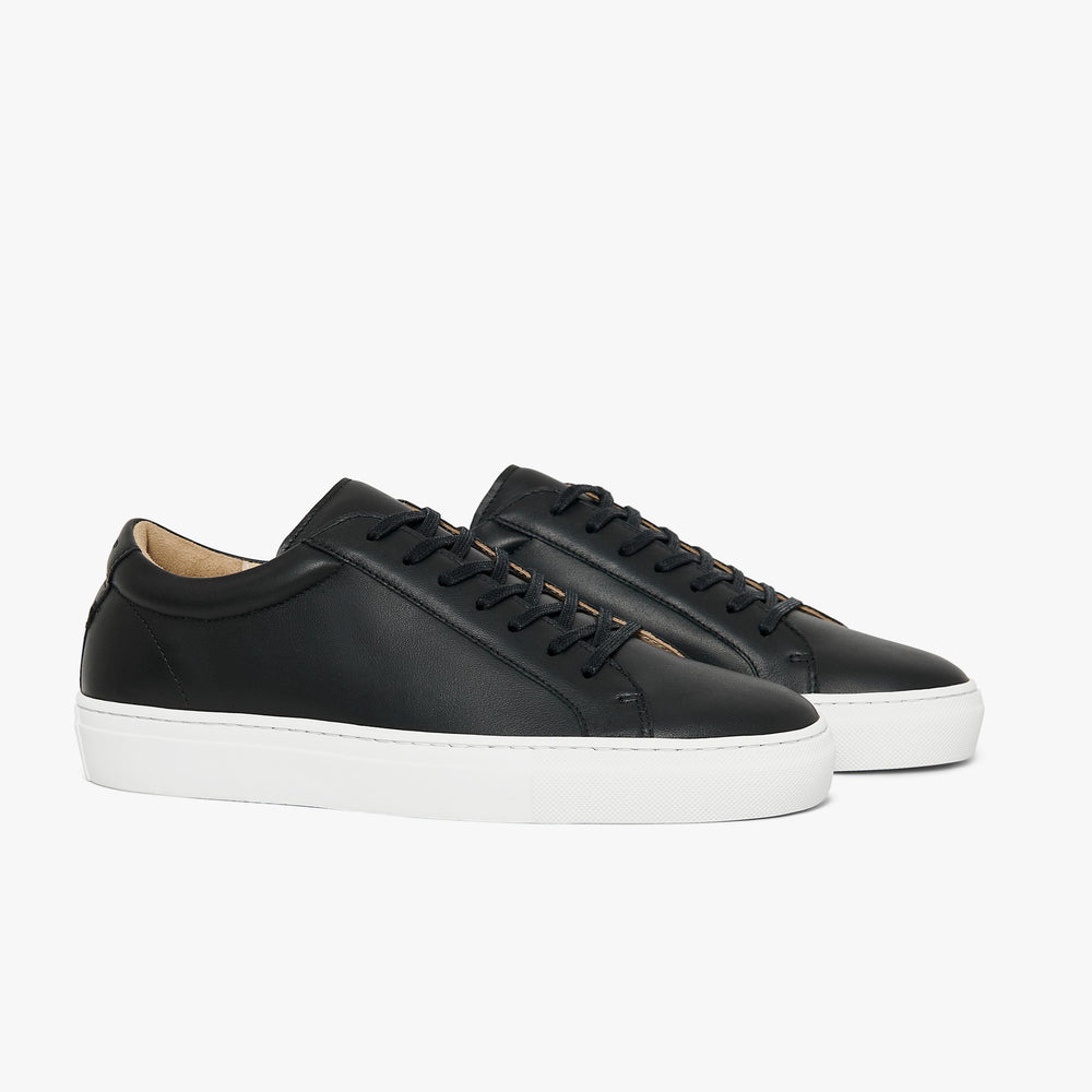 Uniform Standard Women's Series 1 minimalist leather sneaker in Black handcrafted in Portugal