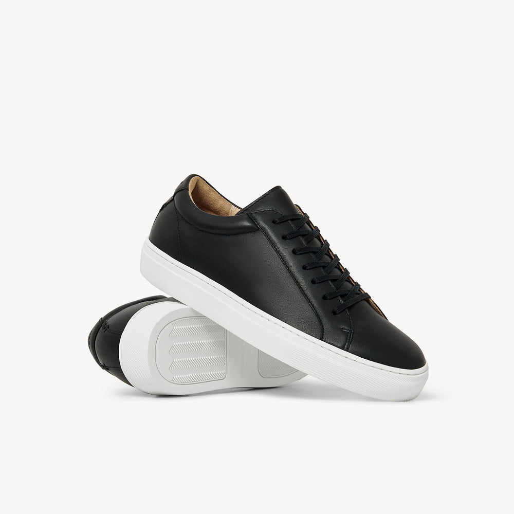 Uniform Standard Women's Series 1 minimalist leather sneaker in Black handcrafted in Portugal