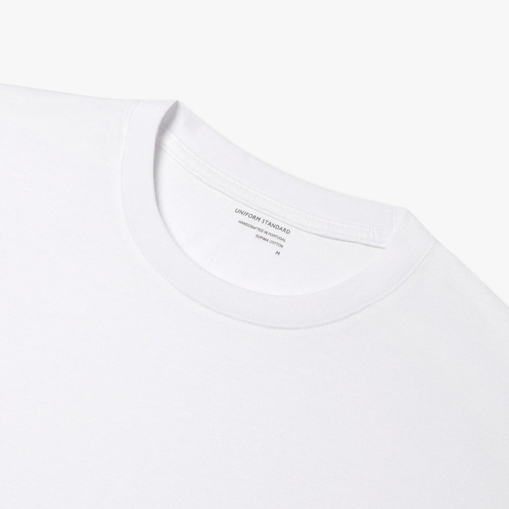 Uniform Standard Men's organic cotton minimalist t-shirt in White