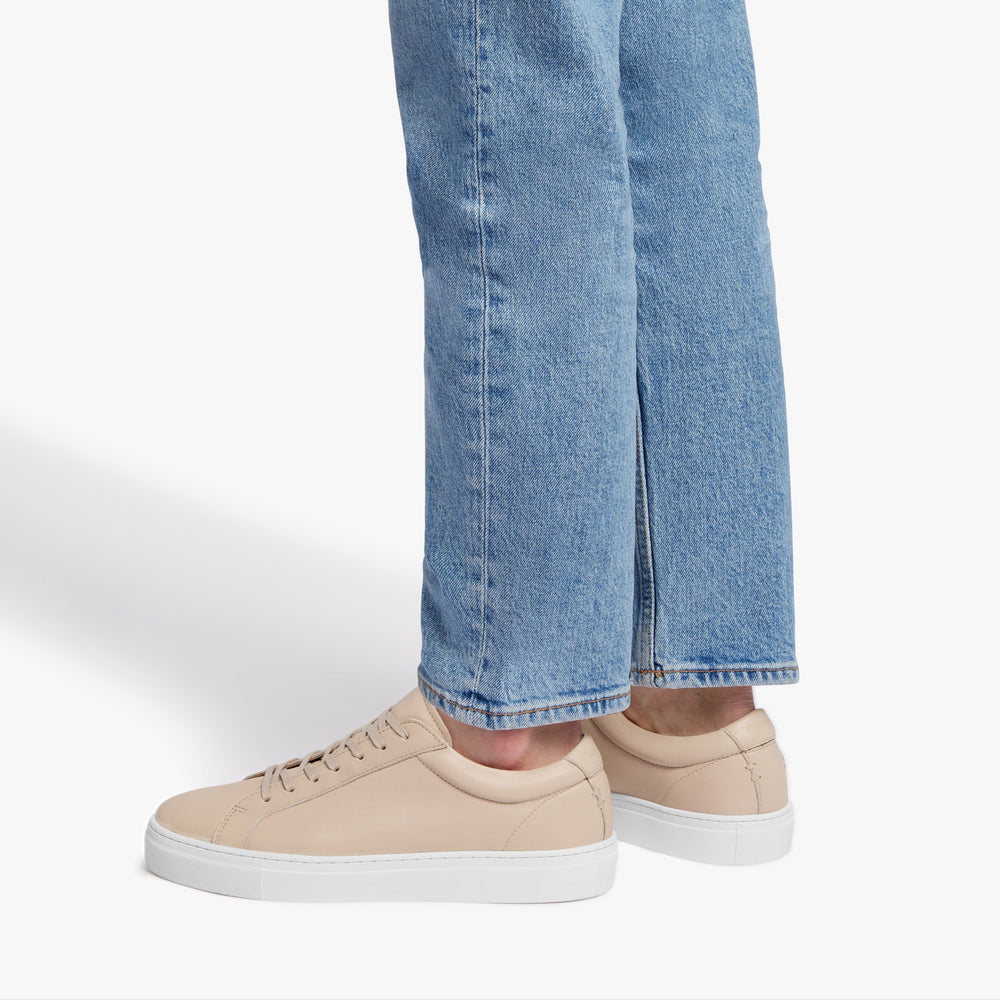 Uniform Standard Women's Series 1 minimalist leather sneaker in Beige handcrafted in Portugal