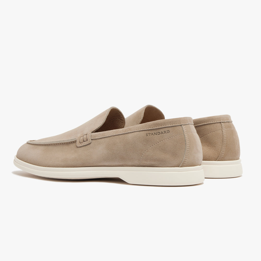 Uniform Standard Men's minimalist leather loafer in Beige handcrafted in Portugal