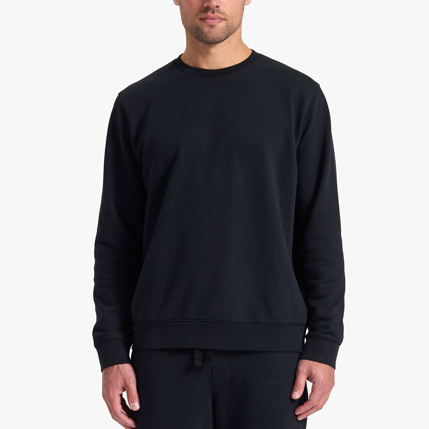 Organic Cotton Fleece Sweatshirt Black