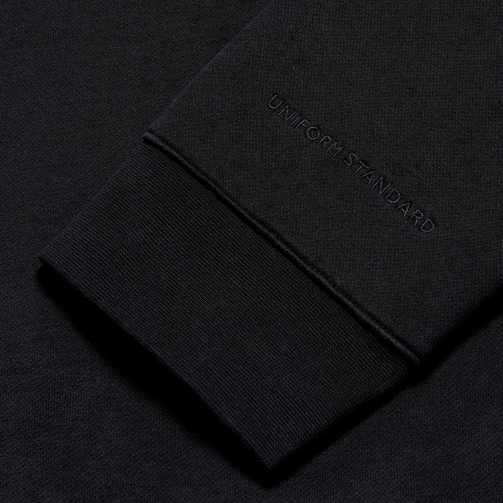Uniform Standard Men's minimalist sweatshirt in Black designed in East London