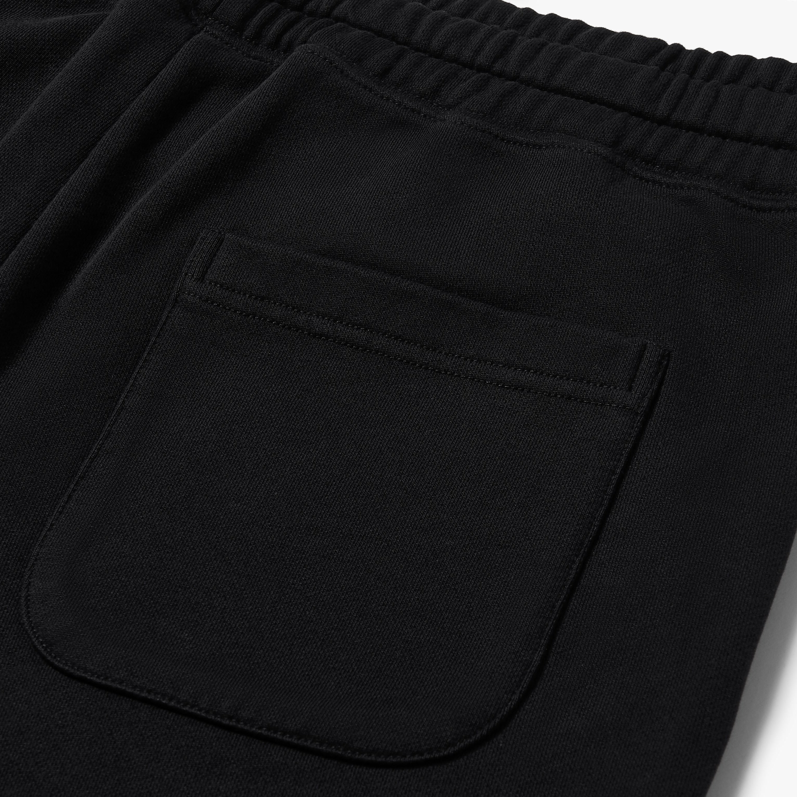 Organic Cotton Fleece Sweatpants Black