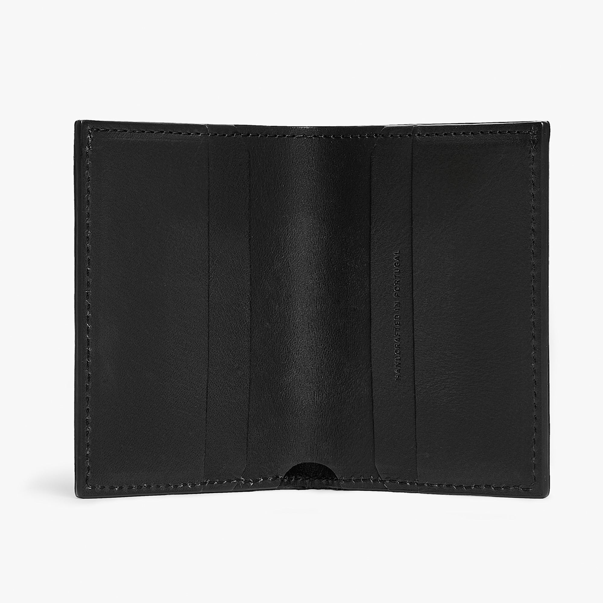 Leather Bill Fold Wallet Black