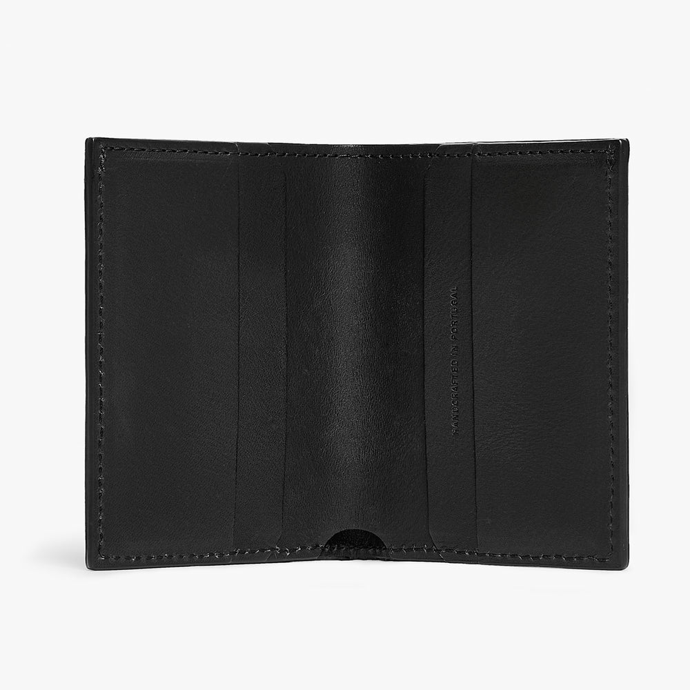 Uniform Standard premium leather cardholder in Black designed in East London
