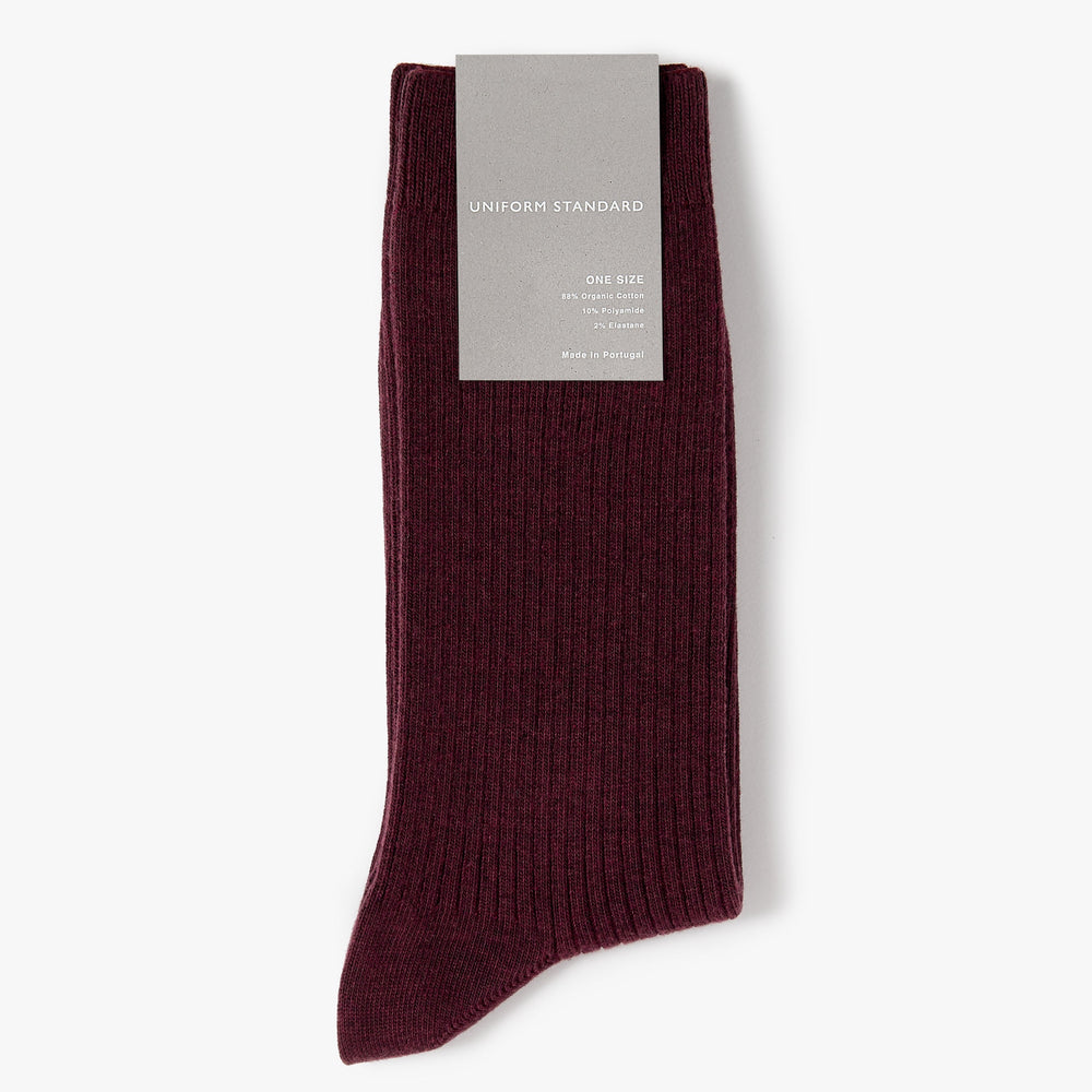 Uniform Standard premium minimalist socks in Red