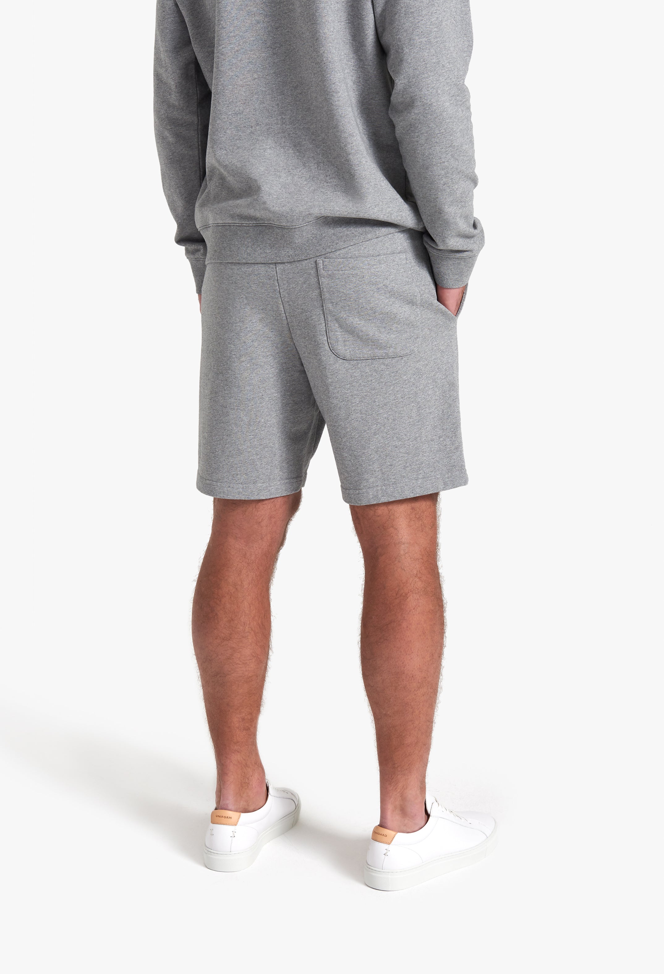 Organic Cotton Fleece Shorts Grey Melange