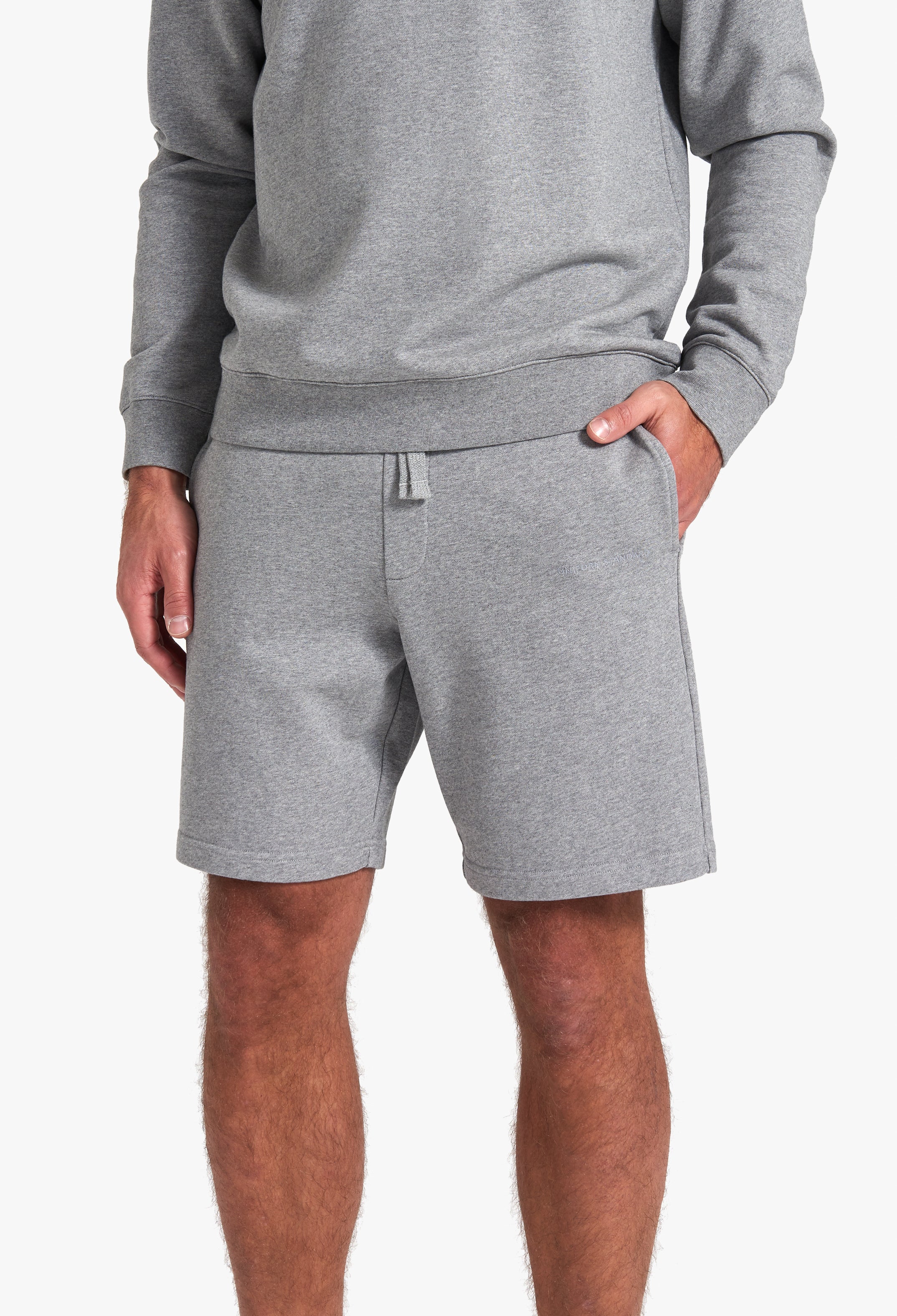 Organic Cotton Fleece Shorts Grey Melange