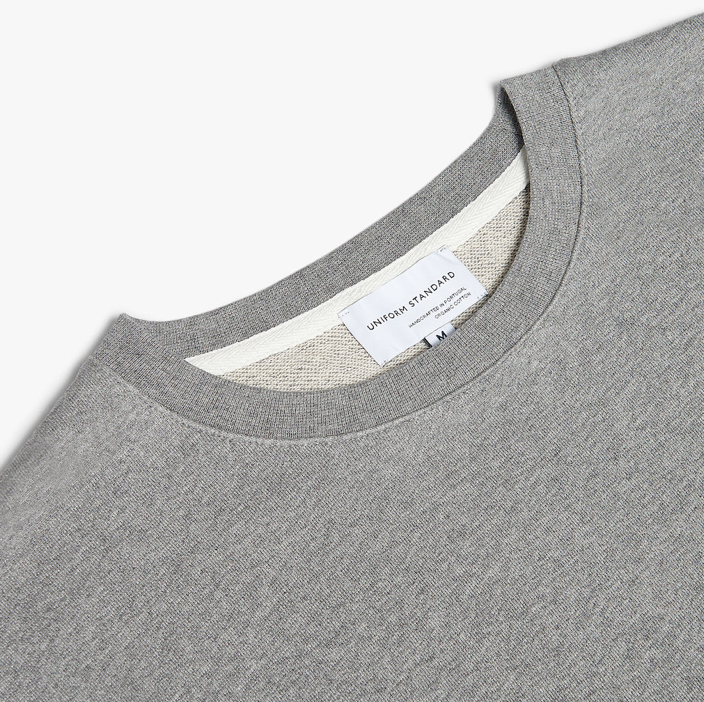 Organic Cotton Fleece Sweatshirt Grey Melange