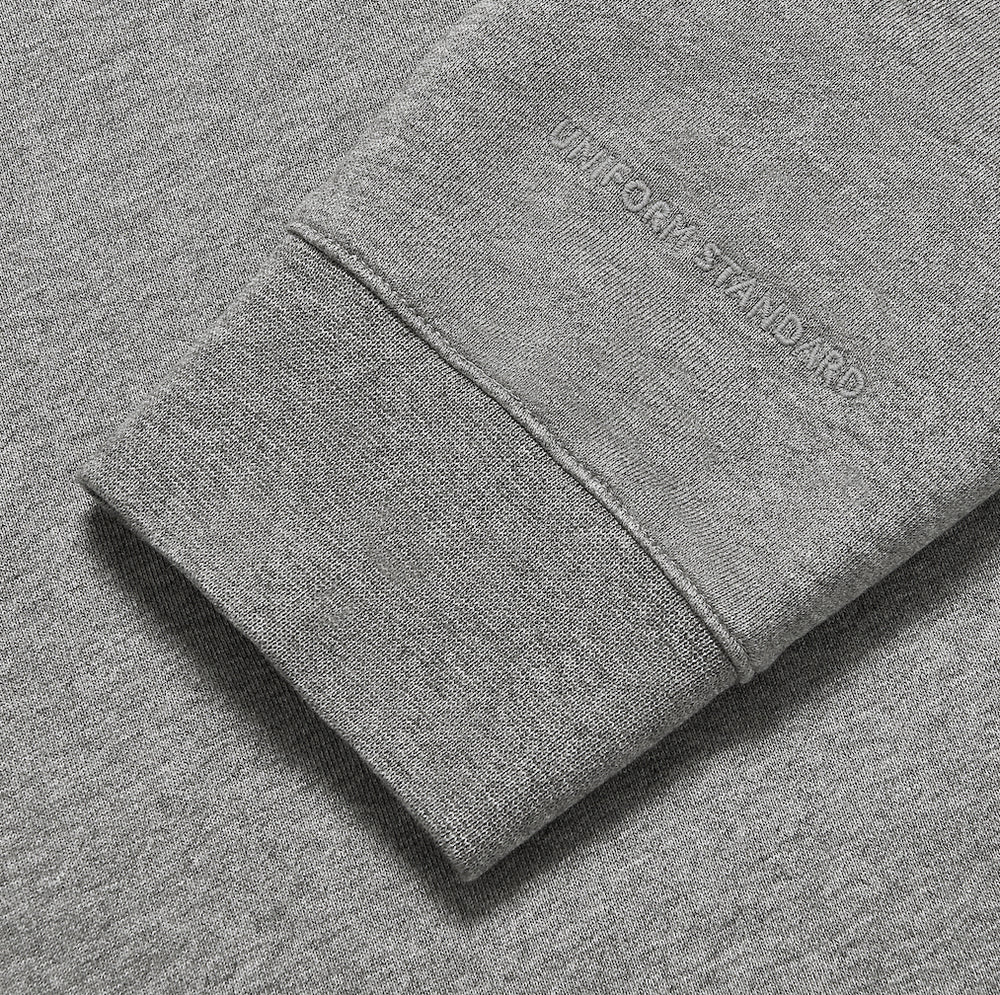 Uniform Standard Men's minimalist sweatshirt in Grey designed in East London