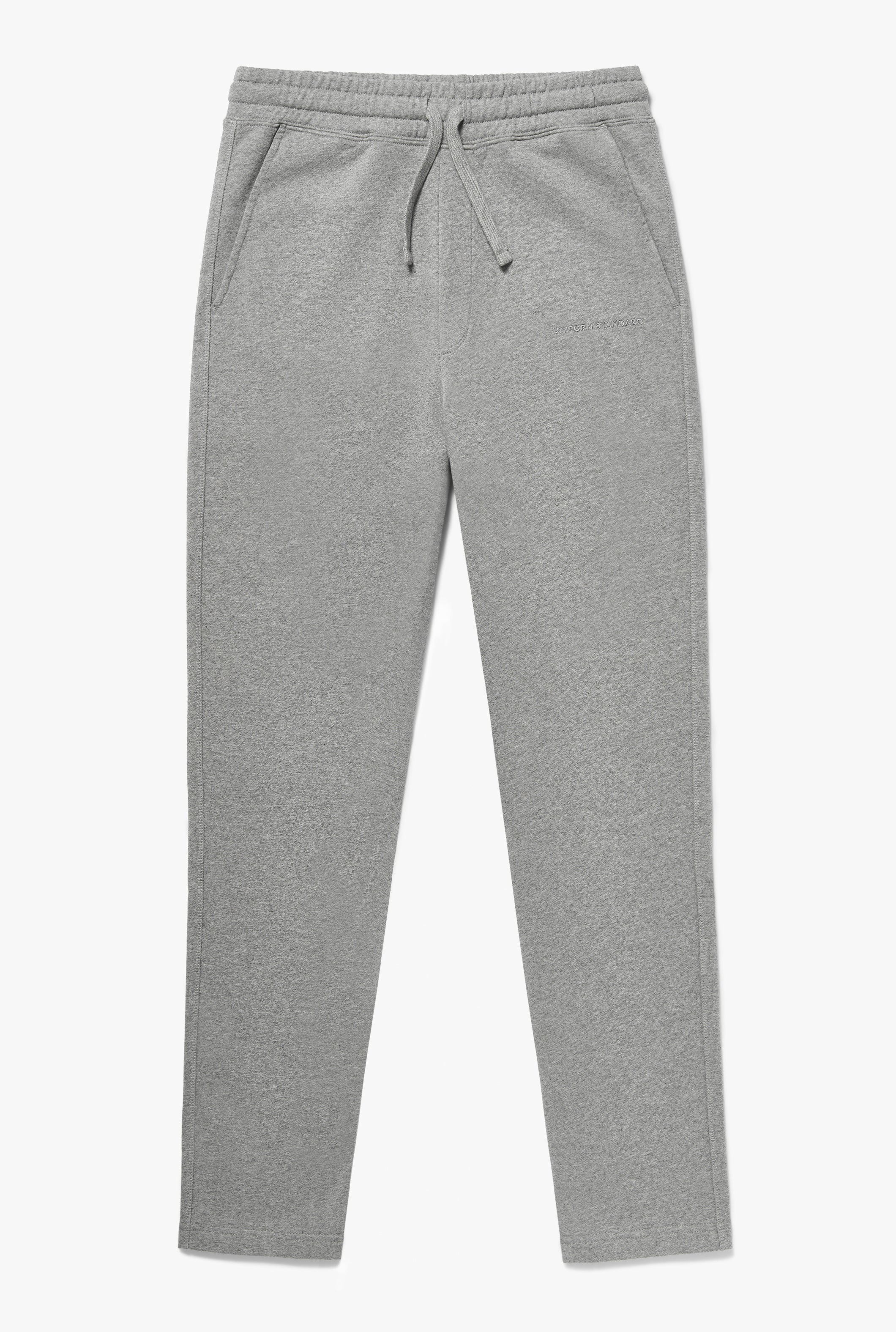 Organic Fleece Cotton Sweatpants Grey Melange