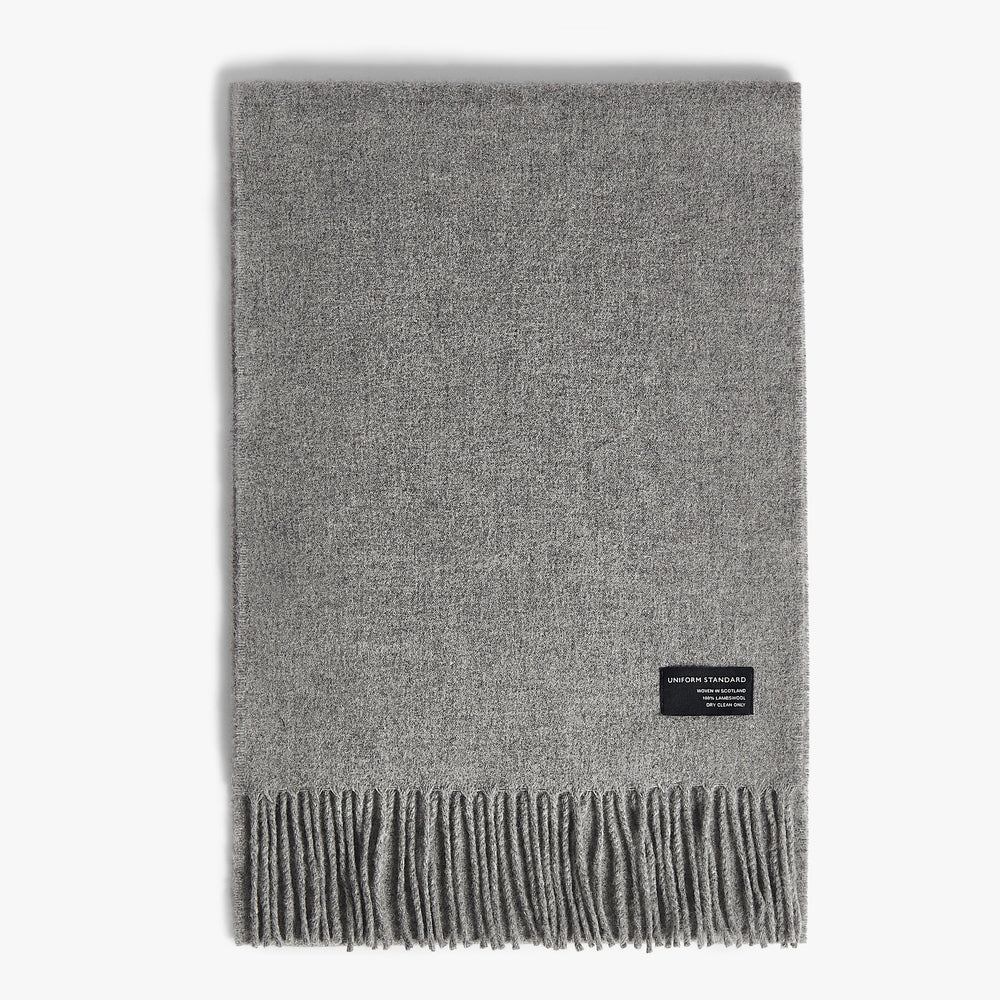 Merino Wool Woven Scarf Platinum Melange