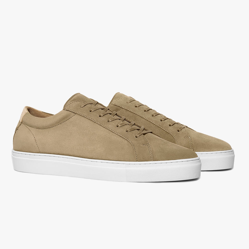 Uniform Standard Men's Series 1 minimalist suede sneaker in Beige handcrafted in Portugal
