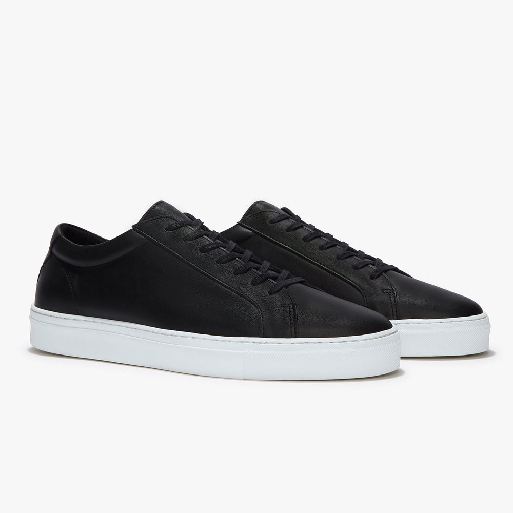 Uniform Standard Men's Series 1 minimalist leather sneaker in Black handcrafted in Portugal