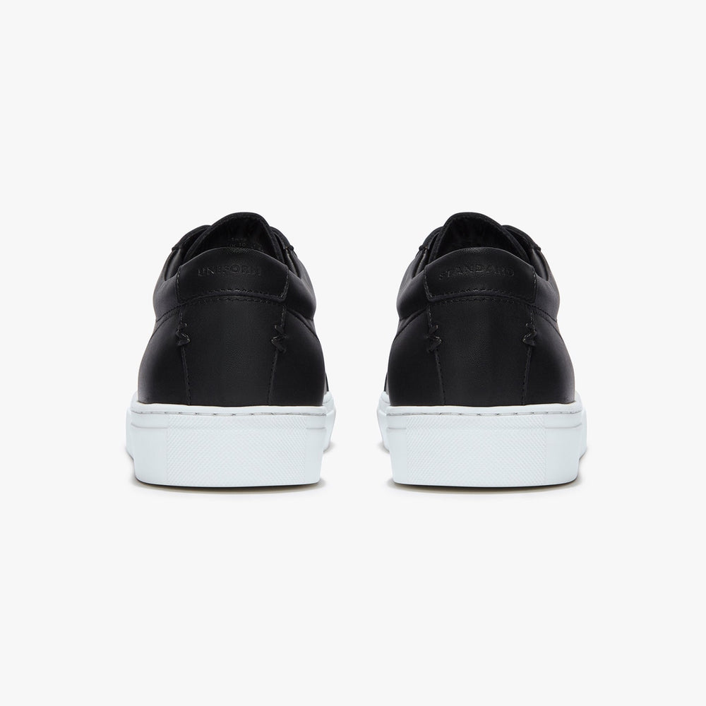 Uniform Standard Men's Series 1 minimalist leather sneaker in Black handcrafted in Portugal