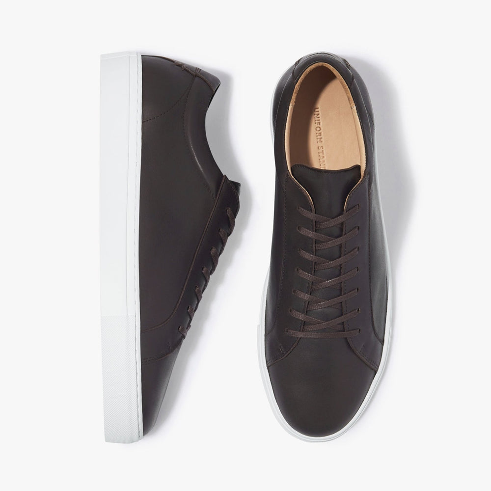 Uniform Standard Men's Series 1 minimalist leather sneaker in Brown handcrafted in Portugal