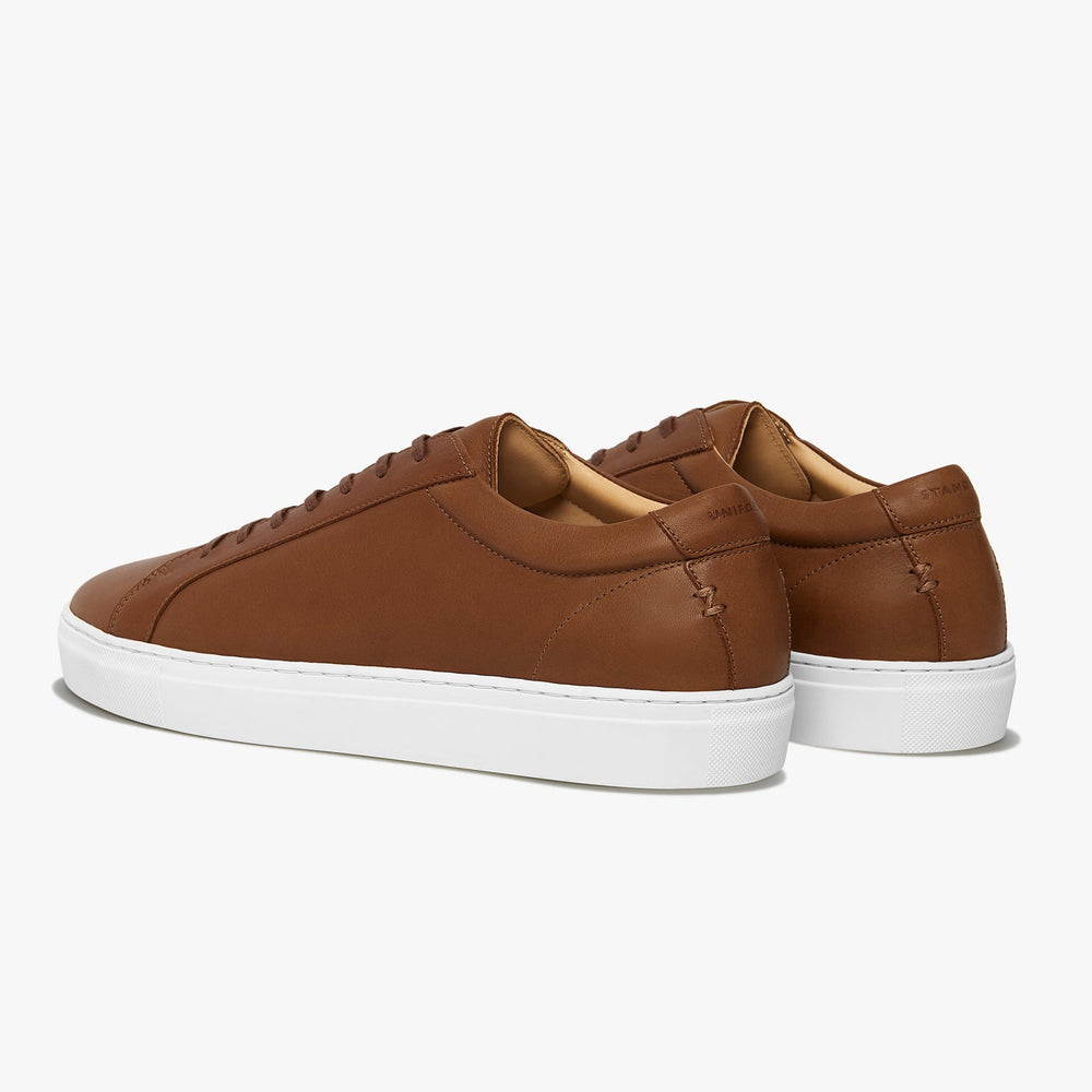 Uniform Standard Men's Series 1 minimalist leather sneaker in Brown handcrafted in Portugal