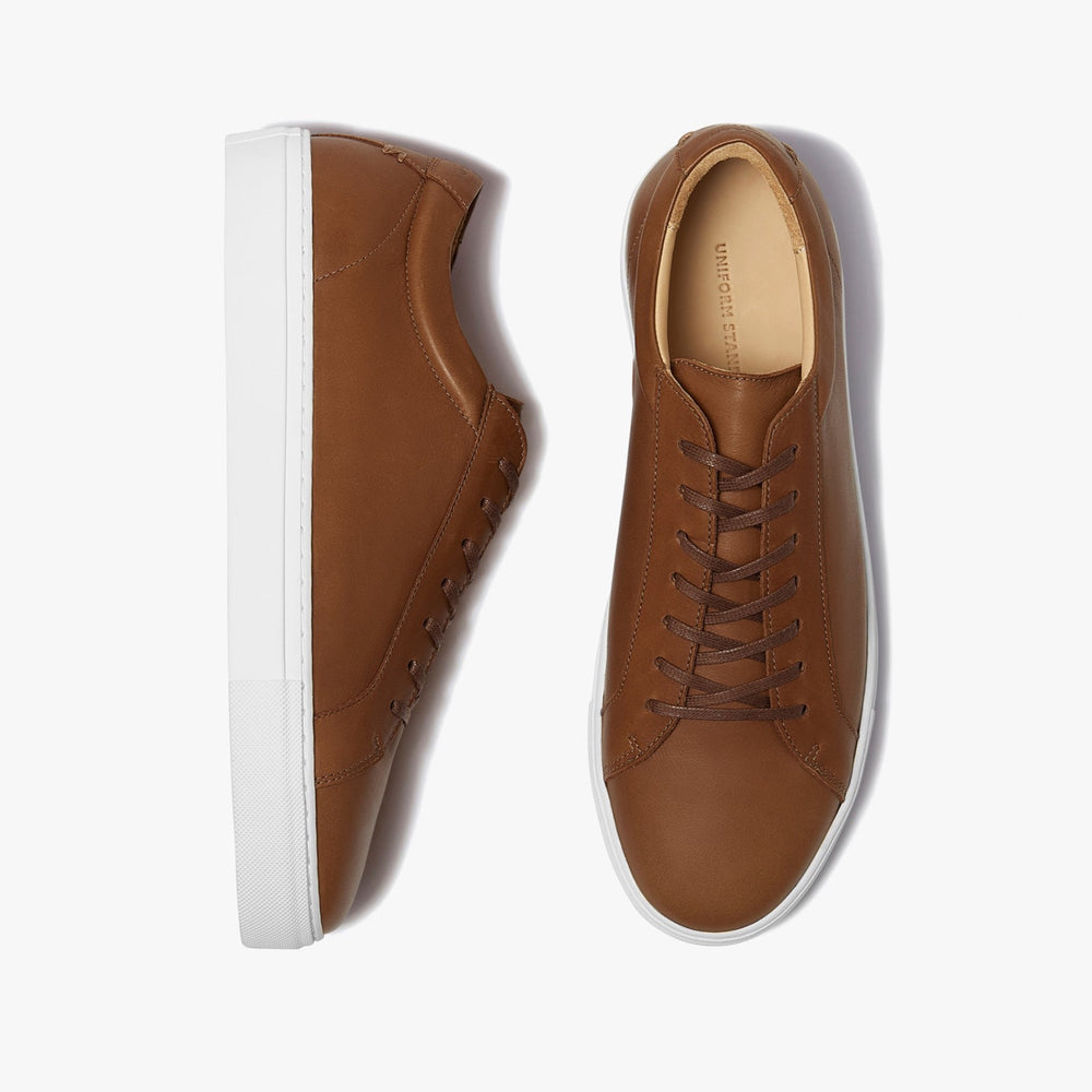 Uniform Standard Men's Series 1 minimalist leather sneaker in Brown handcrafted in Portugal