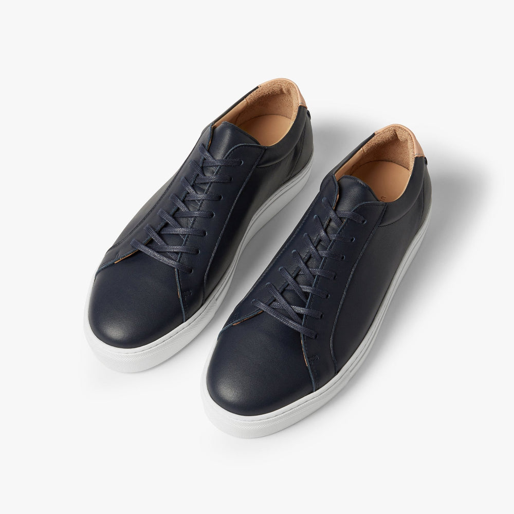 Uniform Standard Men's Series 1 minimalist leather sneaker in Blue handcrafted in Portugal