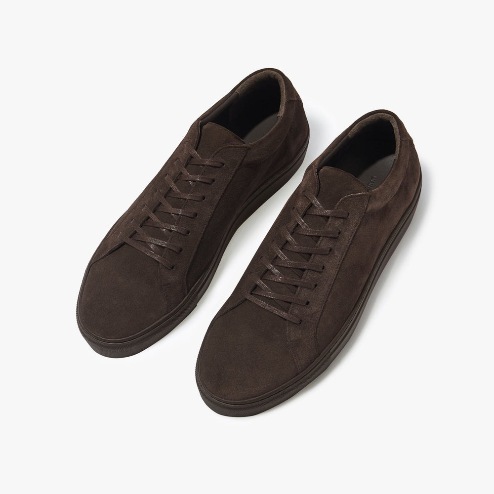 Uniform Standard Men's Series 1 minimalist suede sneaker in Brown handcrafted in Portugal