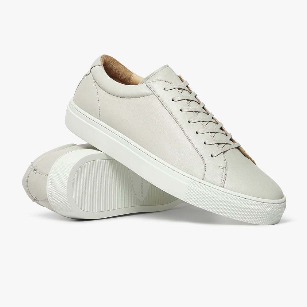 Uniform Standard Men's Series 1 minimalist leather sneaker in Grey handcrafted in Portugal