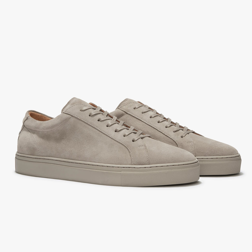 Uniform Standard Men's Series 1 minimalist suede sneaker in Beige handcrafted in Portugal