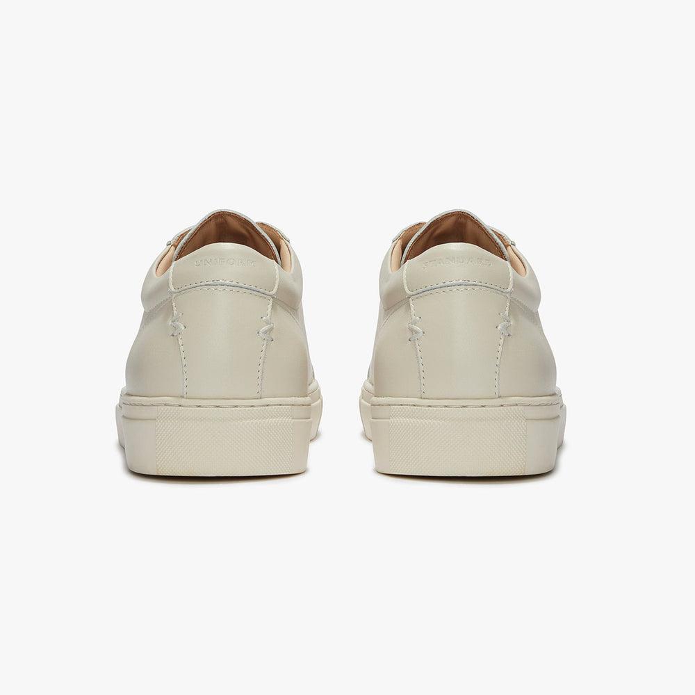 Uniform Standard Men's Series 1 minimalist leather sneaker in Beige handcrafted in Portugal